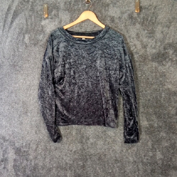 We The Free Milan Crushed Velvet Sweatshirt Burnout Fairy Womens Xs Loose - Picture 1 of 10